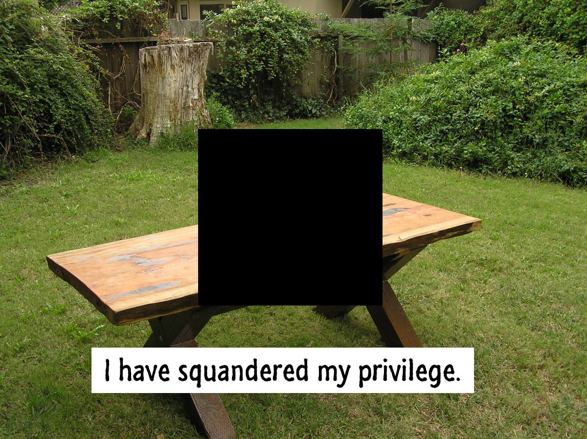 Squandered My Privilege