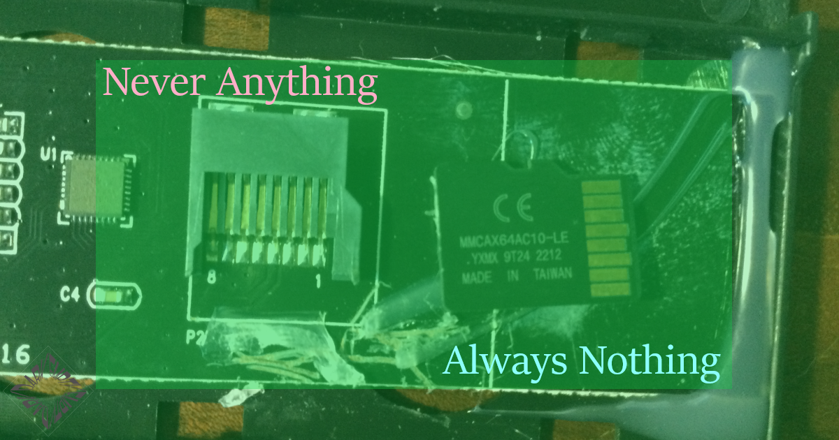 Never Anything Always Nothing